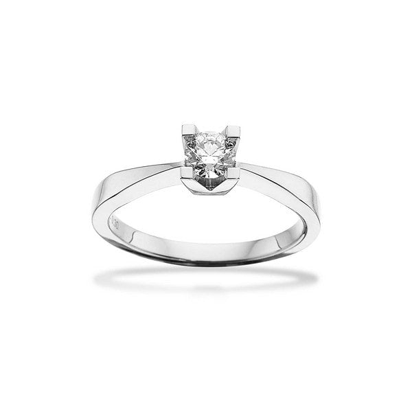 Kleopatra diamantring i 14 kt hvidguld med 0,05–0,50 ct diamant