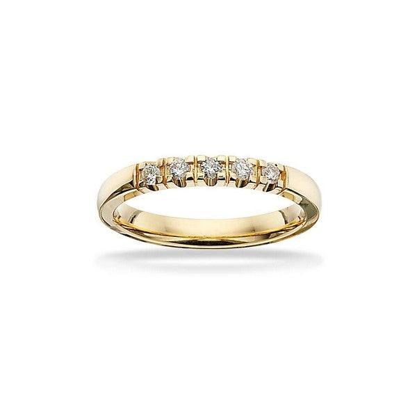 Grace alliancering i 14 karat guld fra Scrouples med 0,15 ct diamanter