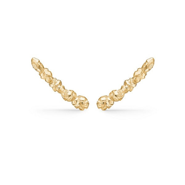 Element crawler-øreringe fra Studio Z i 18 karat forgyldt sølv