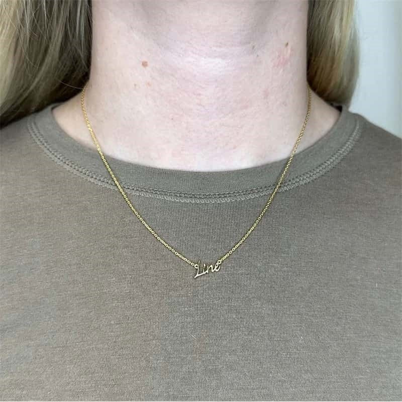 Mads Z navnehalskæde i 18 karat forgyldt sølv