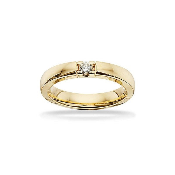 Klassisk Scrouples alliancering i 14 karat guld med 0,11 ct diamant
