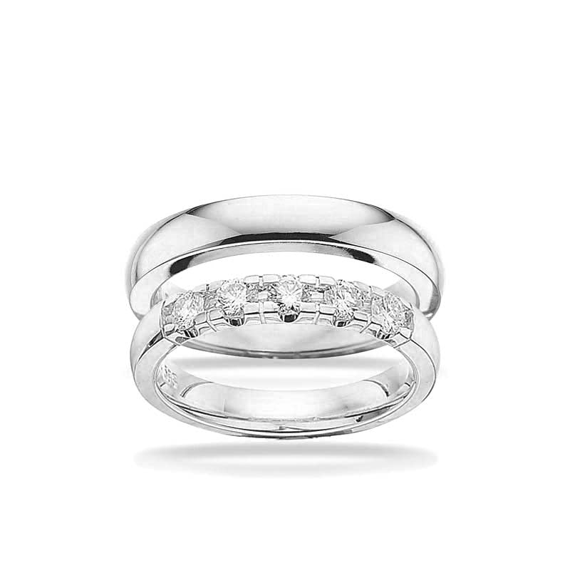 Eksklusiv Grace vielsesringe fra Scrouples i 14 kt hvidguld med 0,11 ct diamant (1 sten)