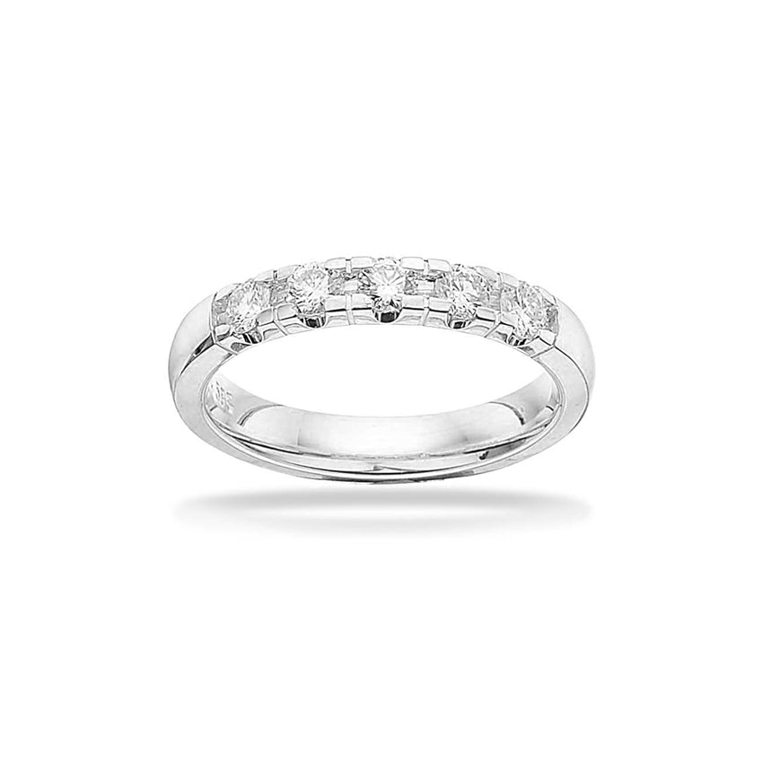 Eksklusiv Scrouples Grace alliancering i 14 kt hvidguld med 0,55 ct diamanter – klassisk og elegant ring.
