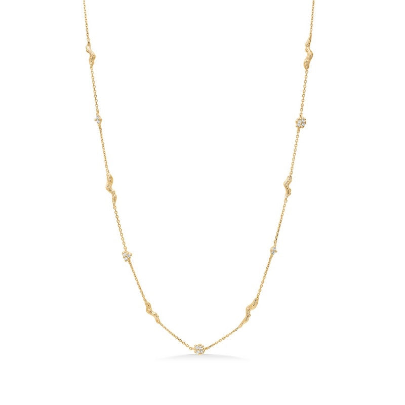 Tangled halskæde fra Studio Z i 18 karat forgyldt sølv med zirkonia