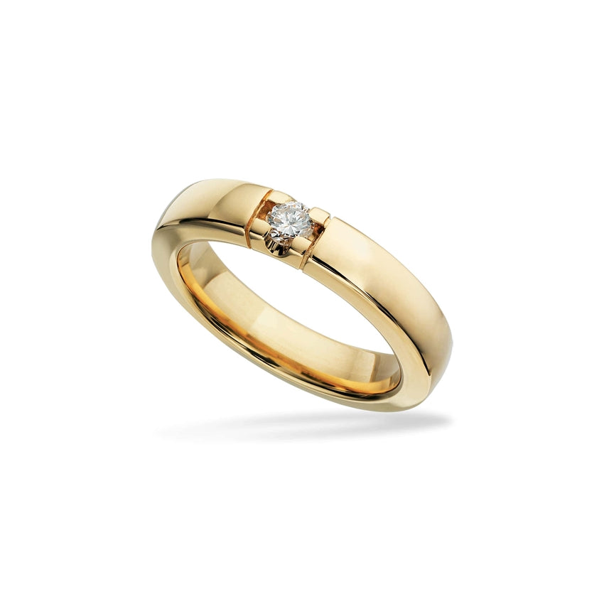 Grace alliancering fra Scrouples i 14 karat guld med 0,15 ct diamant