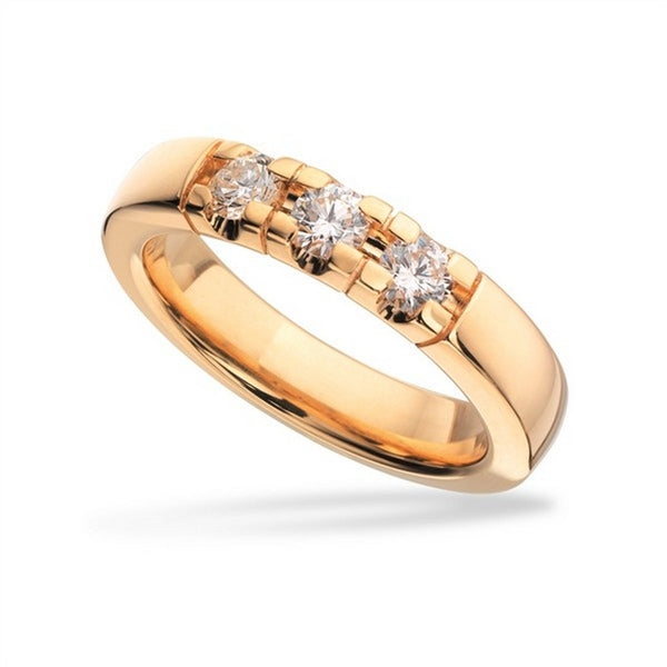 Eksklusiv Grace alliancering fra Scrouples i 14 karat guld med 3 x 0,15 ct diamanter