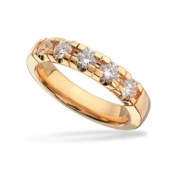 Grace alliancering fra Scrouples i 14 karat guld med 5 x 0,15 ct diamanter