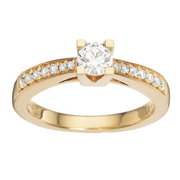 Kleopatra Queen ring i 14 kt guld med diamanter (0,15–0,53 ct)
