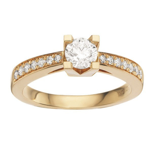 Kleopatra Queen diamantring i 14 karat guld med 0,15 ct Wesselton SI diamanter fra Kleopatra.