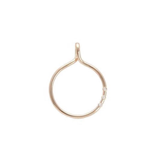 Drømmefanger vedhæng fra Heiring i 14 kt guld med 3 diamanter á 0,02 ct (28 mm)