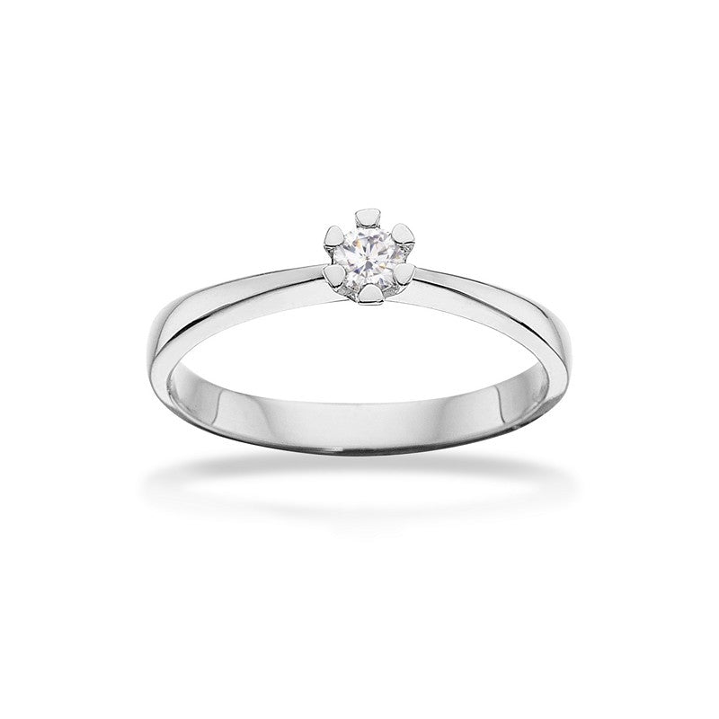 Scrouples Vida ring i 8 kt. hvidguld med brillant – set fra oven
