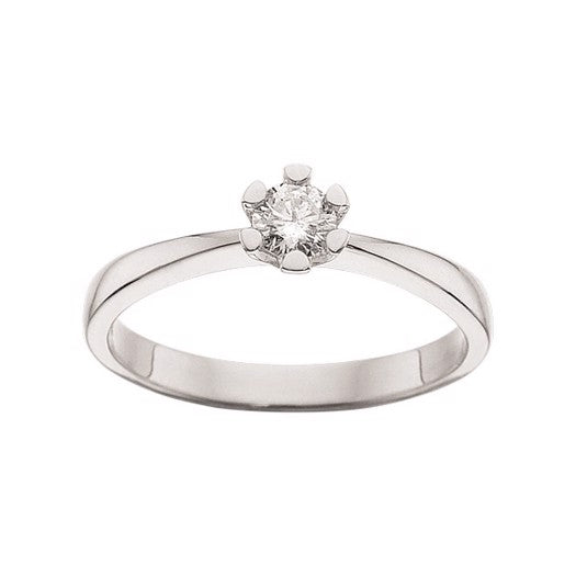 Vida ring i 8 kt hvidguld med diamant 0,03–0,30 ct – Scrouples
