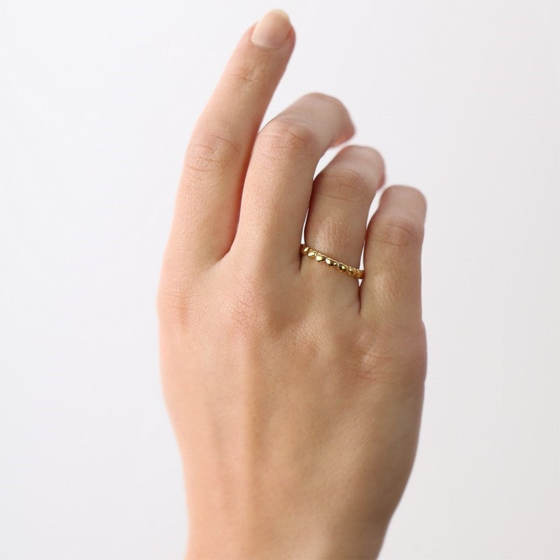 Christina Collect ring i forgyldt sølv med hjerter