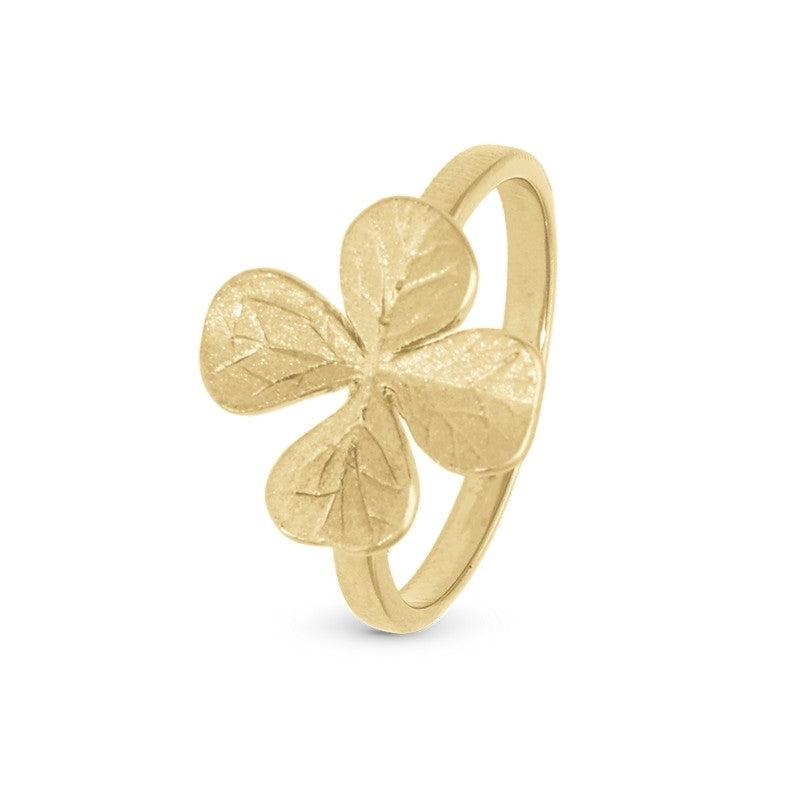 FOUR LEAF CLOVER ring i forgyldt sølv fra Christina Jewelry & Watches