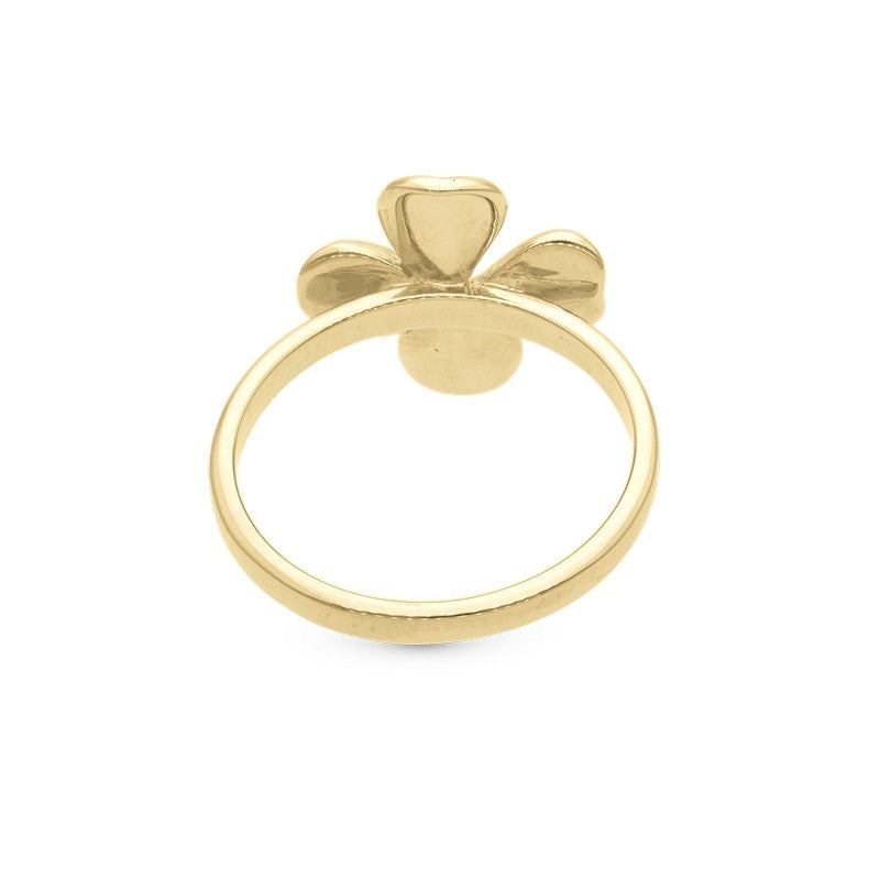 FOUR LEAF CLOVER ring i forgyldt sølv fra Christina Jewelry & Watches