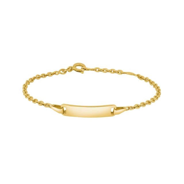 NOA Kids børnearmbånd i forgyldt sølv med plade 17 cm – Nordahl Andersen