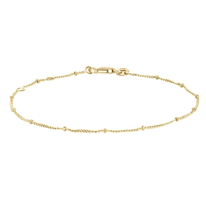 Nordahl Jewellery LINE52 armbånd i forgyldt sølv med blank overflade og justerbar længde 17–20 cm.