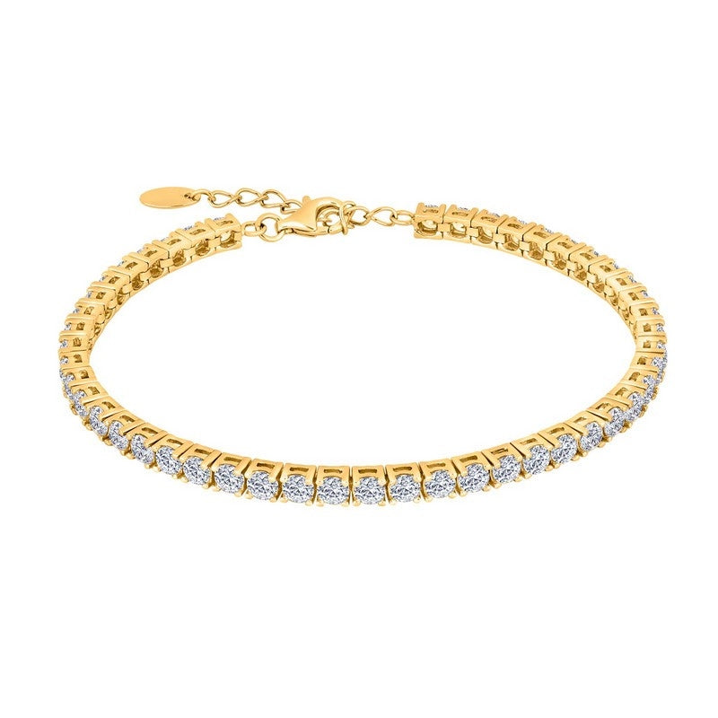 KARENNOR armbånd i forgyldt sølv med zirkonia fra JoanliNor