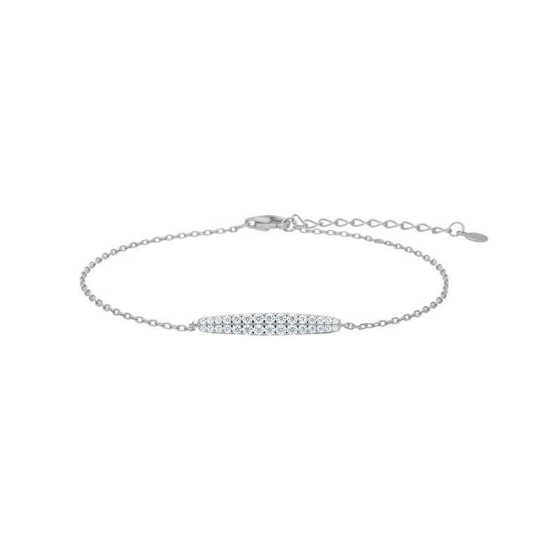 RUNANOR armbånd i sterlingsølv fra JoanliNor med zirkonia 17–20 cm