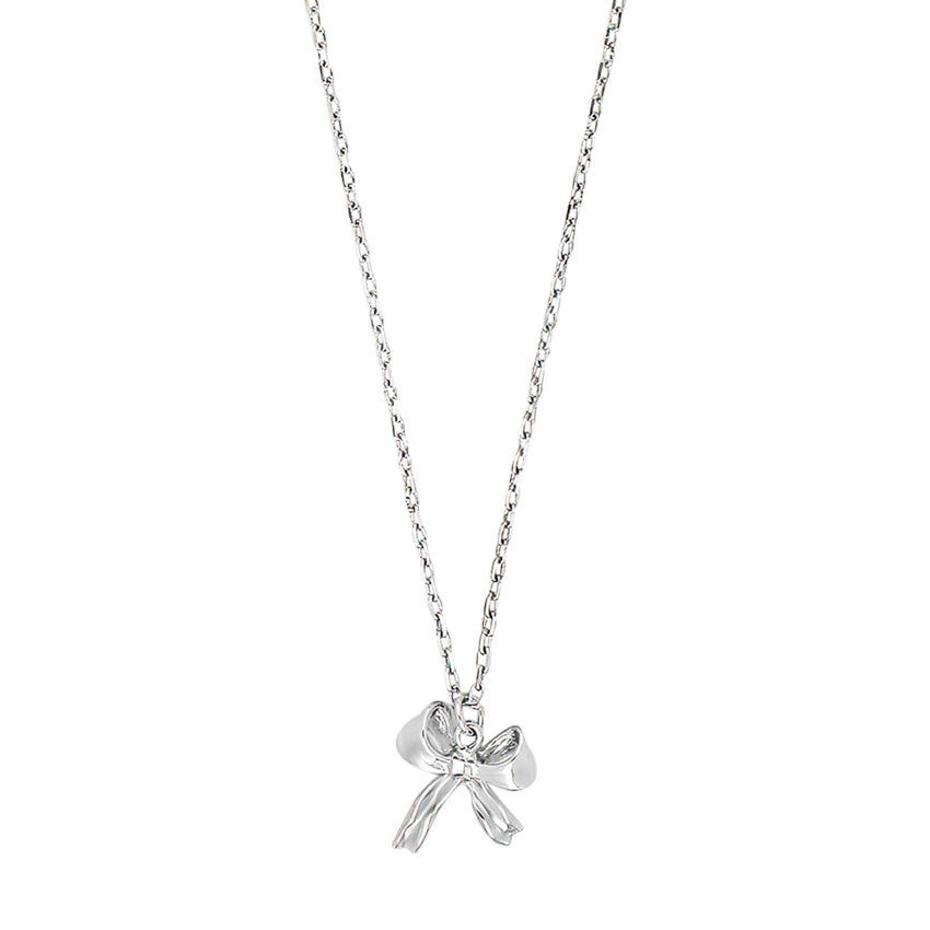 WATERLINE52 halskæde i rhodineret sølv med sløjfe fra Nordahl Jewellery