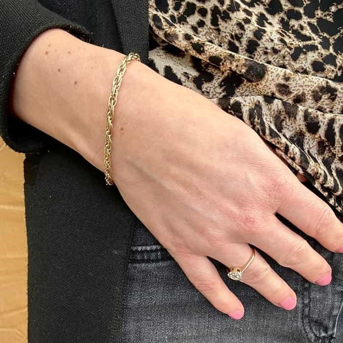 Snoet Siersbøl armbånd i 8 karat guld 18,5 cm