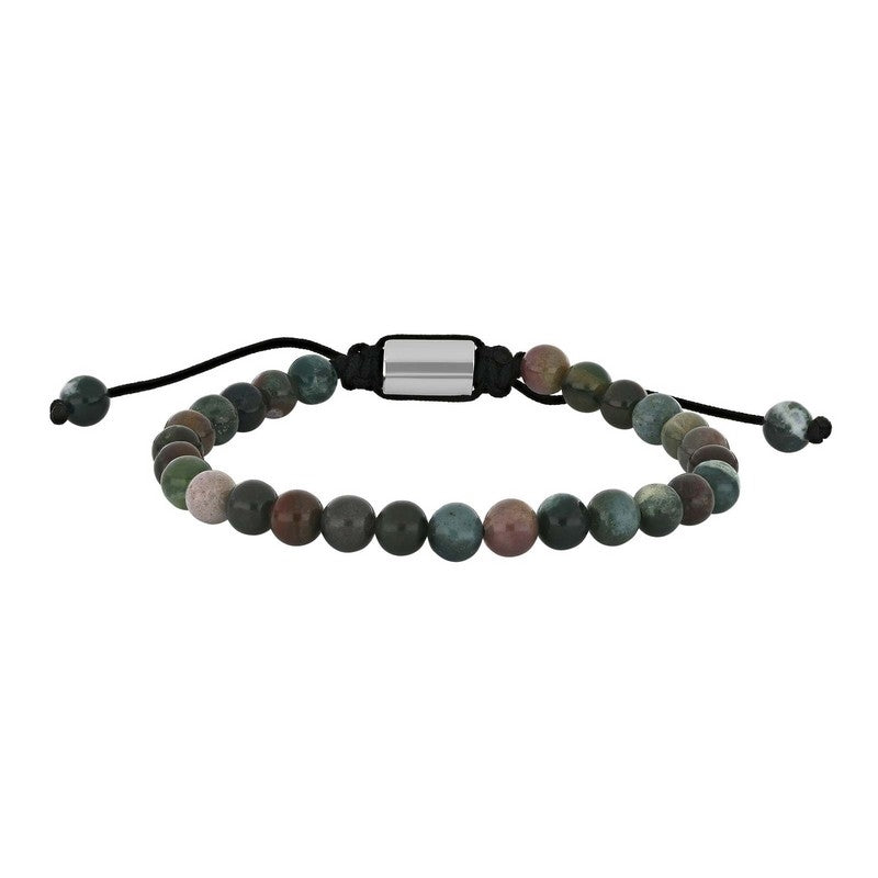 Son of Noa armbånd fra Nordahl Andersen med 6 mm Indian agate perler på sort justerbar nylonsnor.