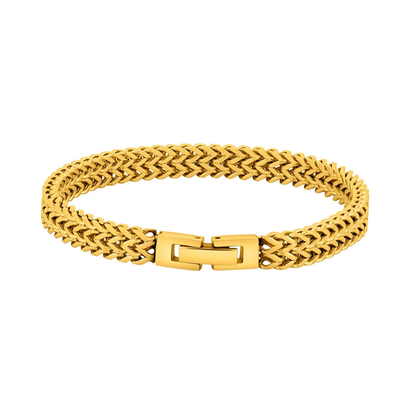 Son of Noa flettet armbånd i IP forgyldt stål 19–23 cm
