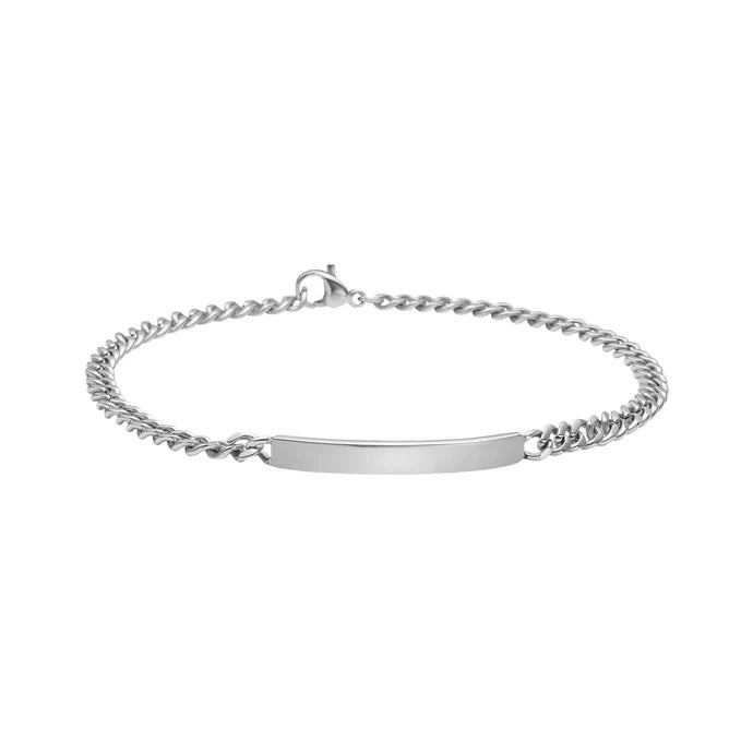 Son of Noa armbånd med plade i rustfrit stål fra Nordahl Andersen – maskulint panserarmbånd 19–23 cm.