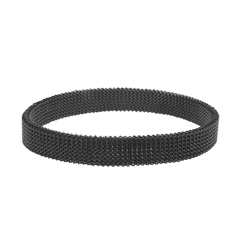 Son of Noa armbånd fra Nordahl Andersen i stål med IP black mat sort flettet mesh, 19–21 cm.