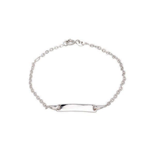 NOA Kids børnearmbånd fra Nordahl Andersen i rhodineret sølv med gravérbar plade, 16–18 cm.