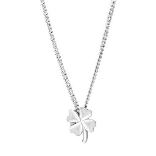 Firkløver vedhæng i rhodineret sølv med justerbar kæde 38-40 cm fra Nordahl Andersen.