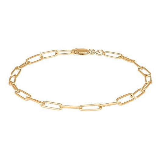 Nordahl Jewellery BOND52 armlænke i forgyldt sølv med blank overflade, 17–20 cm.