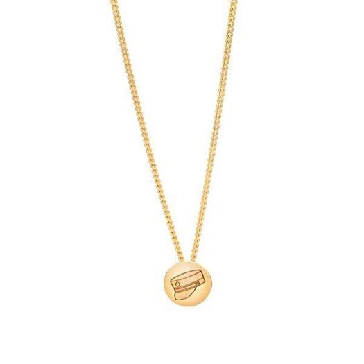 Siersbøl halskæde i forgyldt sølv med studenterhue 45+5 cm