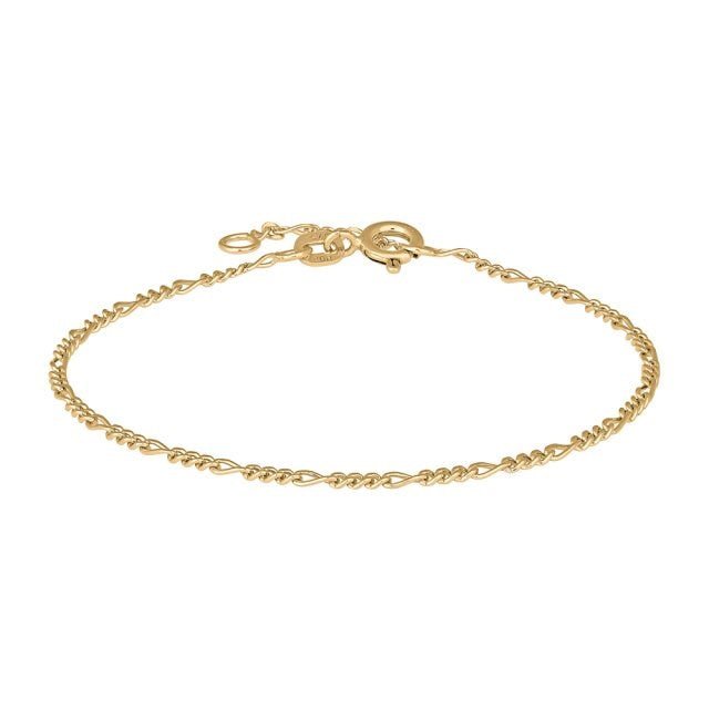Siersbøl Figaro armbånd i 8 kt guld 16+2 cm
