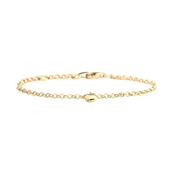 NOA Kids børnearmbånd fra Nordahl Andersen i 8 kt guld med hjertevedhæng, 14–16 cm justerbar længde.