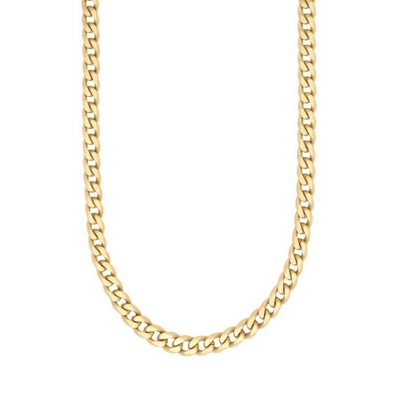 Son of Noa halskæde i børstet stål med IP gold, 60 cm fra Nordahl Andersen – herrekæde med maskulin og tidløs design.