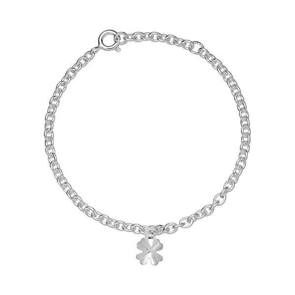 Børnearmbånd i sølv med kløver fra Lund Copenhagen