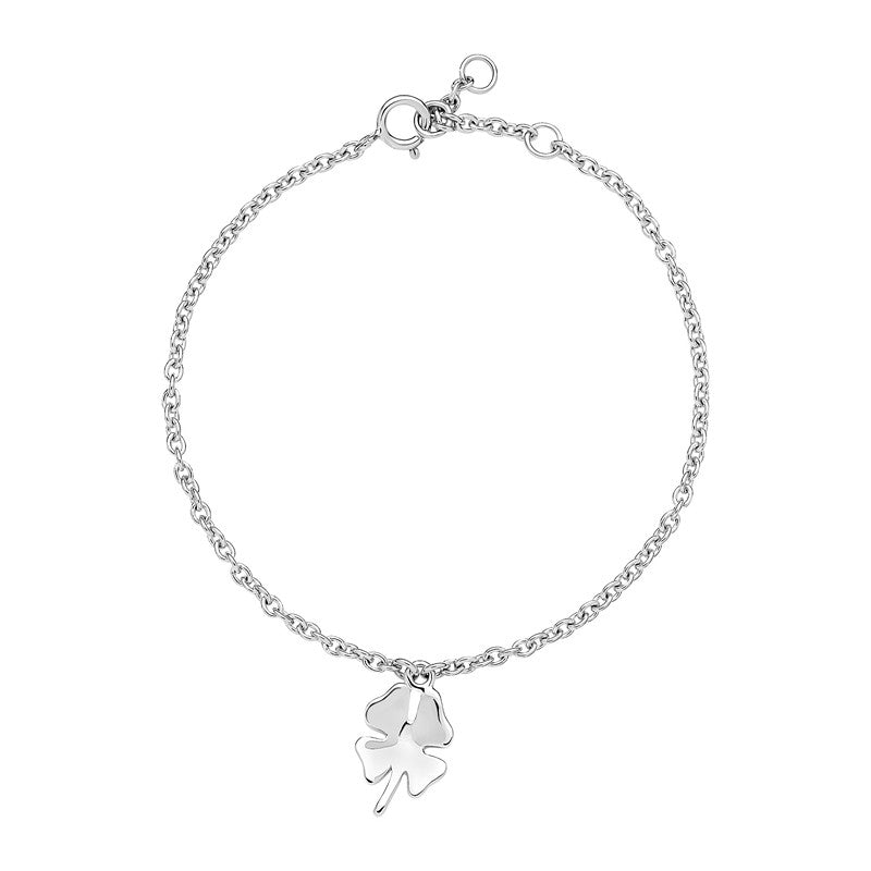 Børnearmbånd i sølv med kløver fra Lund Copenhagen
