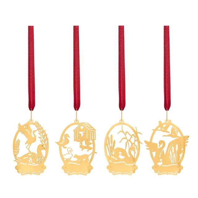 H.C. Andersen juleophæng 4 stk (18 karat forgyldt) – Nordahl Andersen