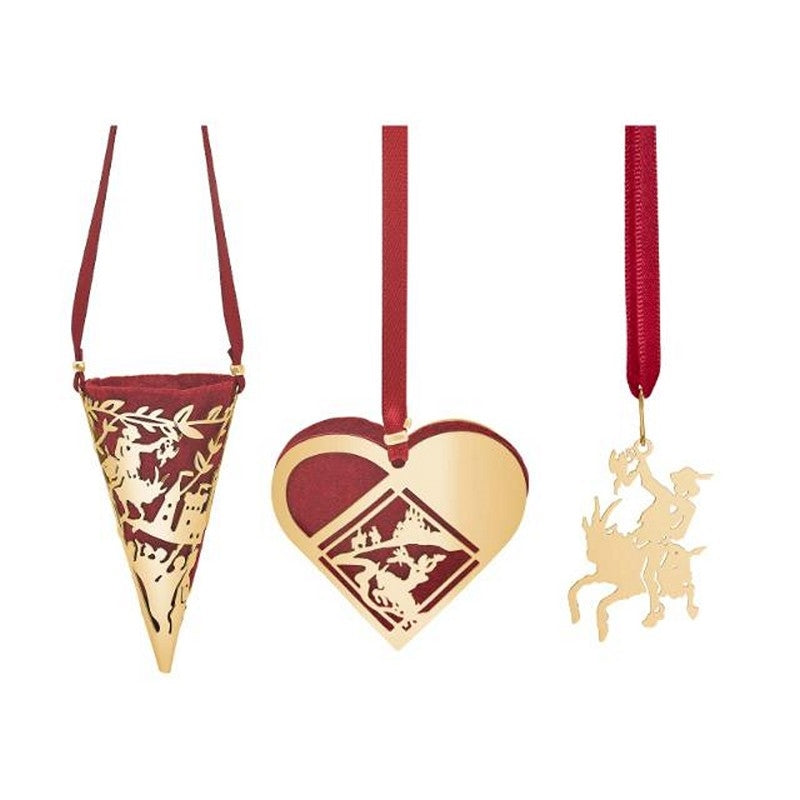 Juleophæng sæt fra Nordahl Andersen, 18 karat forgyldt messing (3 stk)