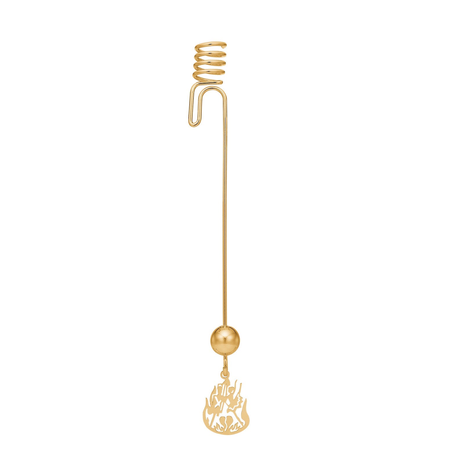 H.C. Andersen Home lysholder i messing forgyldt med 18 karat guld med motiv af Den standhaftige tinsoldat.