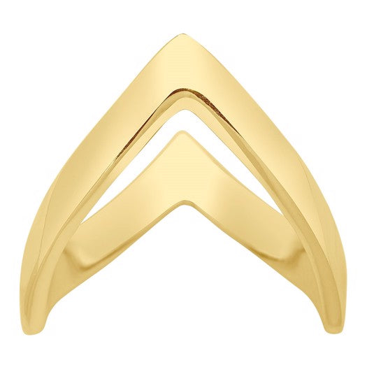 Siersbøl V-formet ring i 8 karat guld