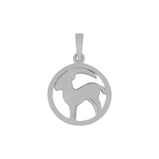 Nordahl Andersen Stenbukken stjernetegn vedhæng i 925 sterlingsølv med blank overflade, 12 eller 15 mm.