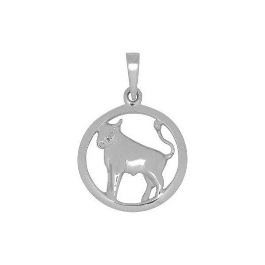 Tyren stjernetegn vedhæng i blankt 925 sterlingsølv fra Nordahl Andersen Siersbøl-kollektion.