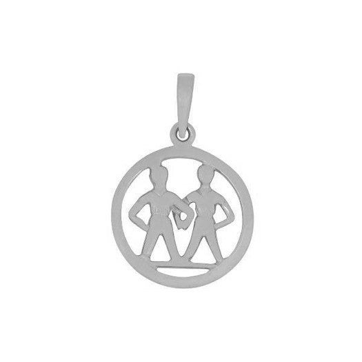 Nordahl Andersen stjernetegnsvedhæng Tvilling i 925 sterlingsølv med blank overflade og cirkulært tvillingesymbol.