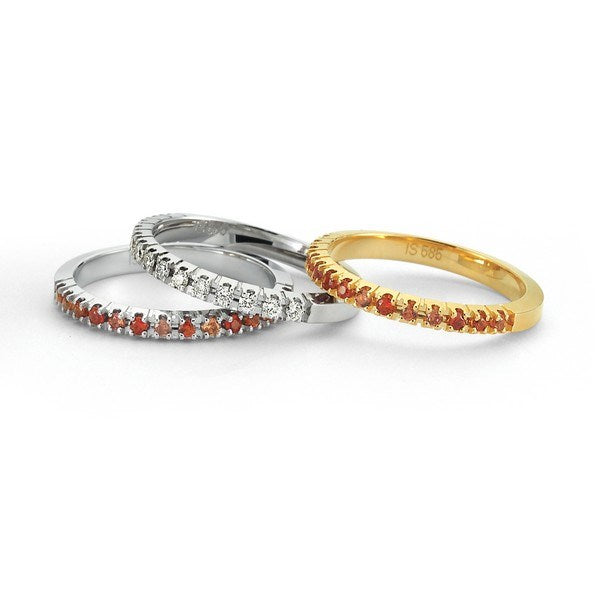 Perá diamantring i 14 kt hvidguld fra Nuran med 0,21 ct diamanter