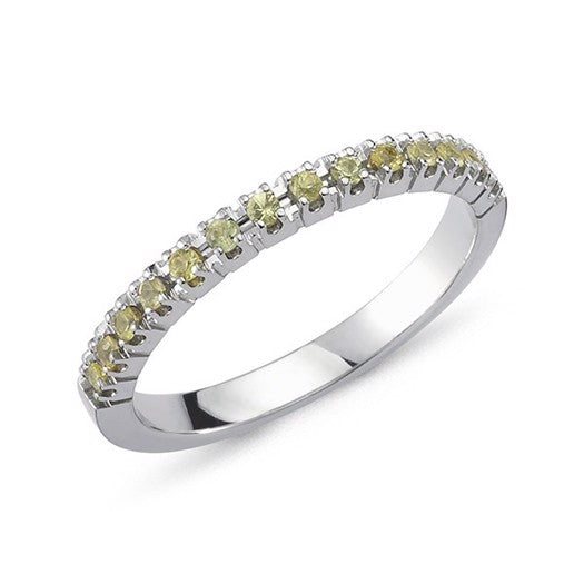 Perá ring i 14 kt hvidguld med citrin fra Nuran