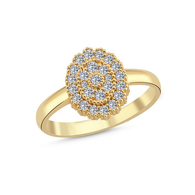 Athene diamant ring i 14 karat guld med 0,38 ct diamanter fra Nuran