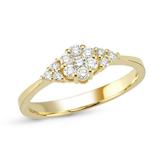 Nuran lilja elegant diamantring i 14 karat guld med 0,30 ct diamanter