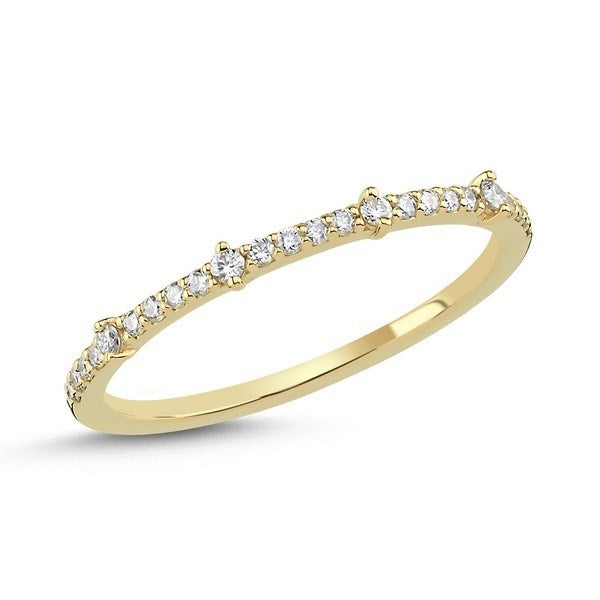 Nuran noelle ring i 14 karat guld med 0,18 ct diamanter